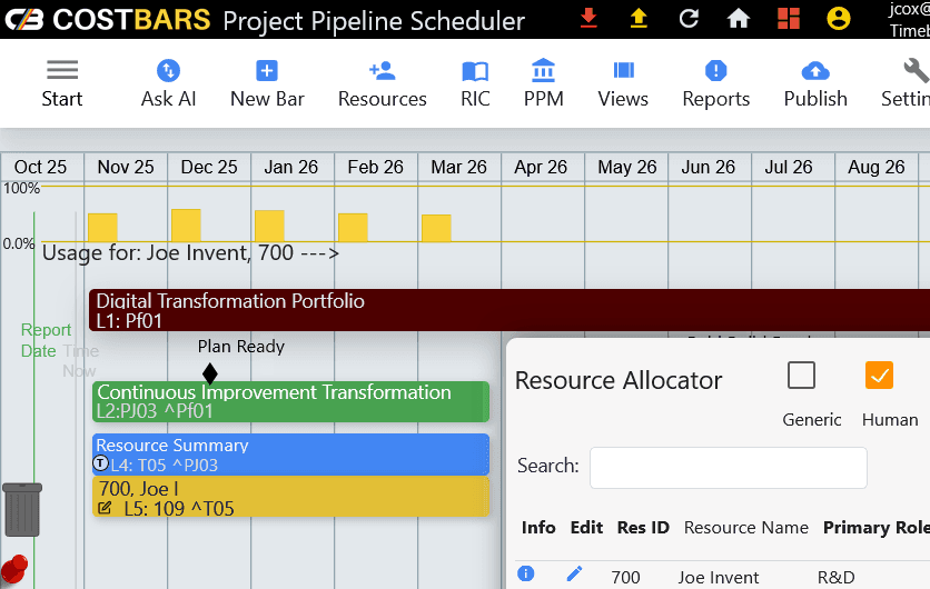 Costbars Project Pipeline Scheduler