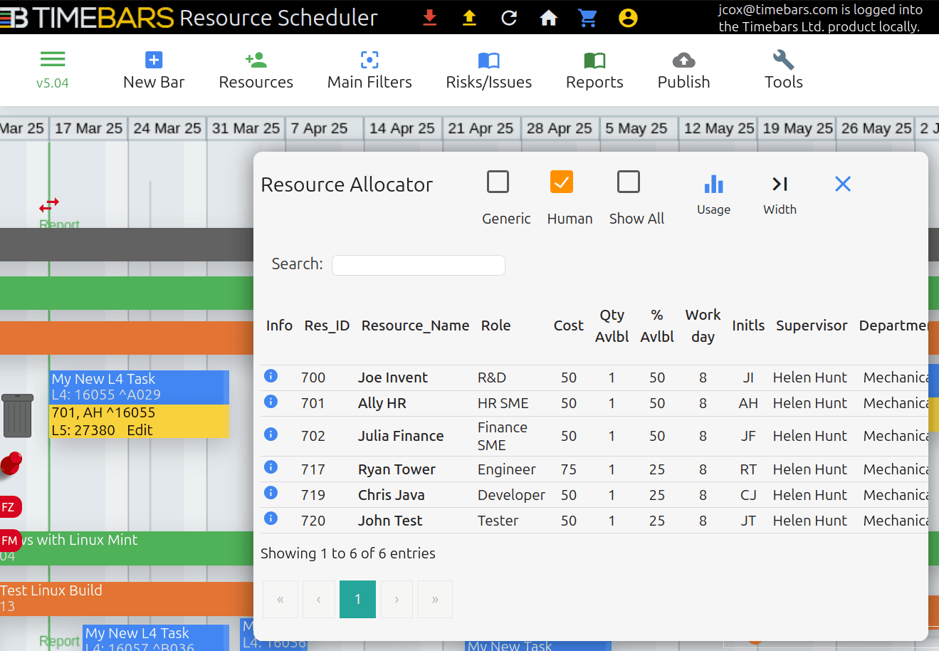 Allocate Resources to Tasks
