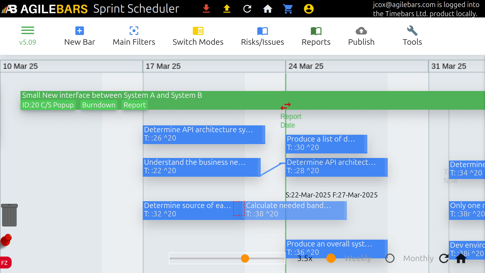 Agilebars create relationships