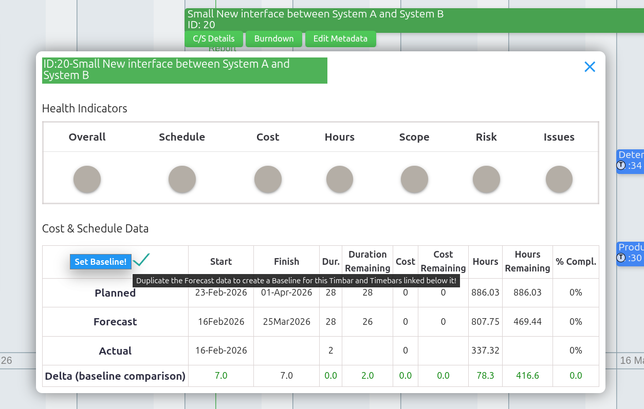 Baselining & Variance Tracking