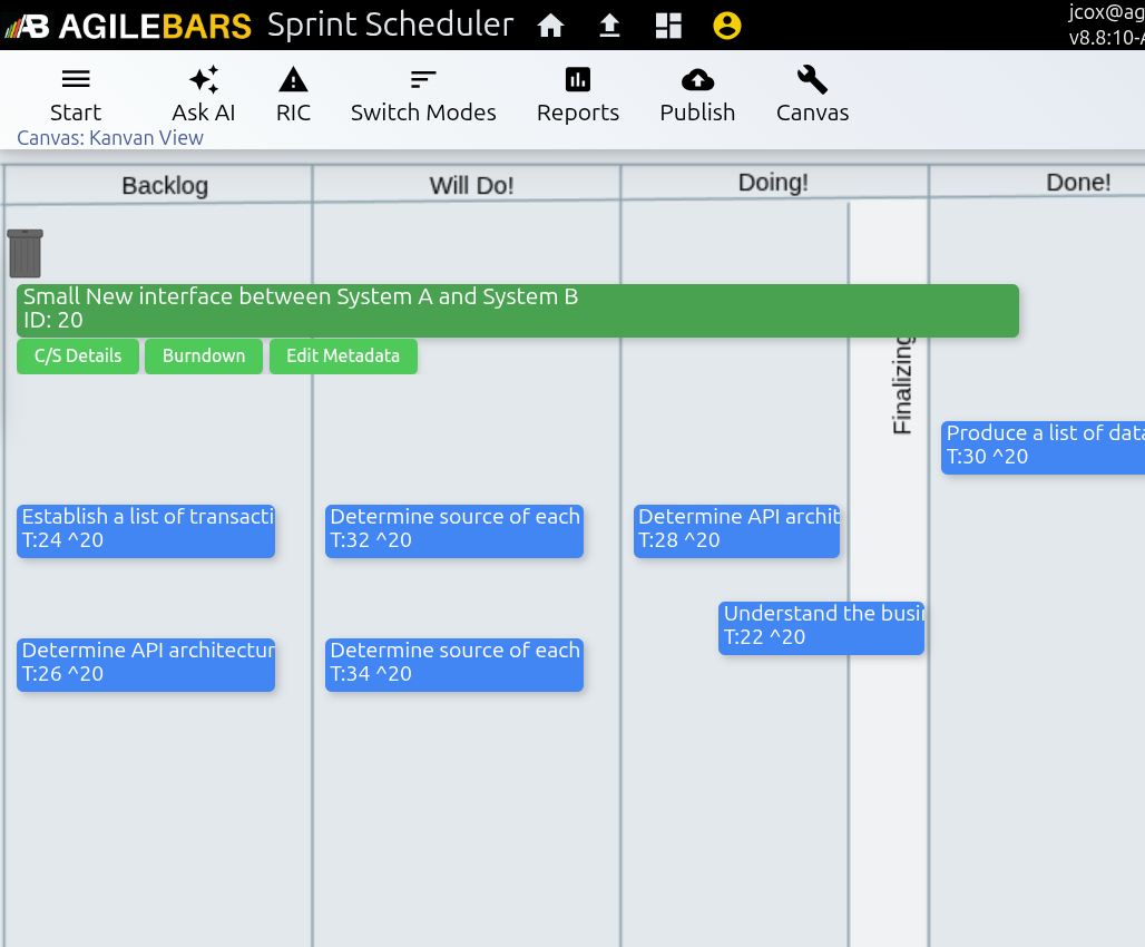 Agilebars Kanban View