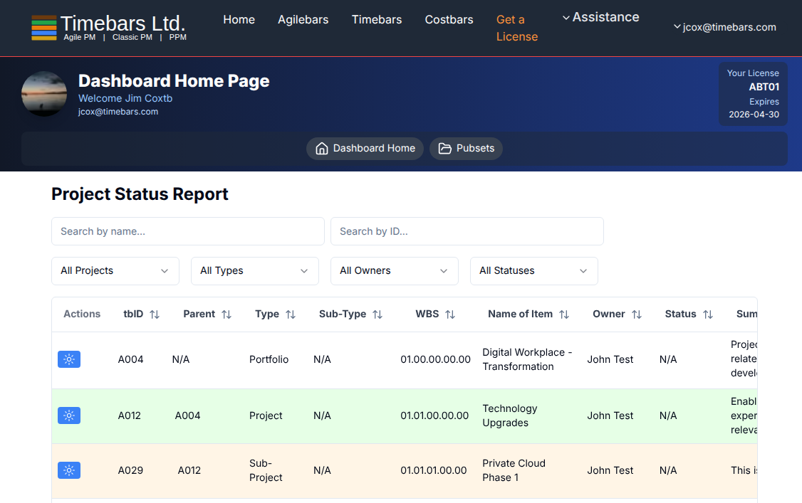 Personal Dashboard (Cloud)