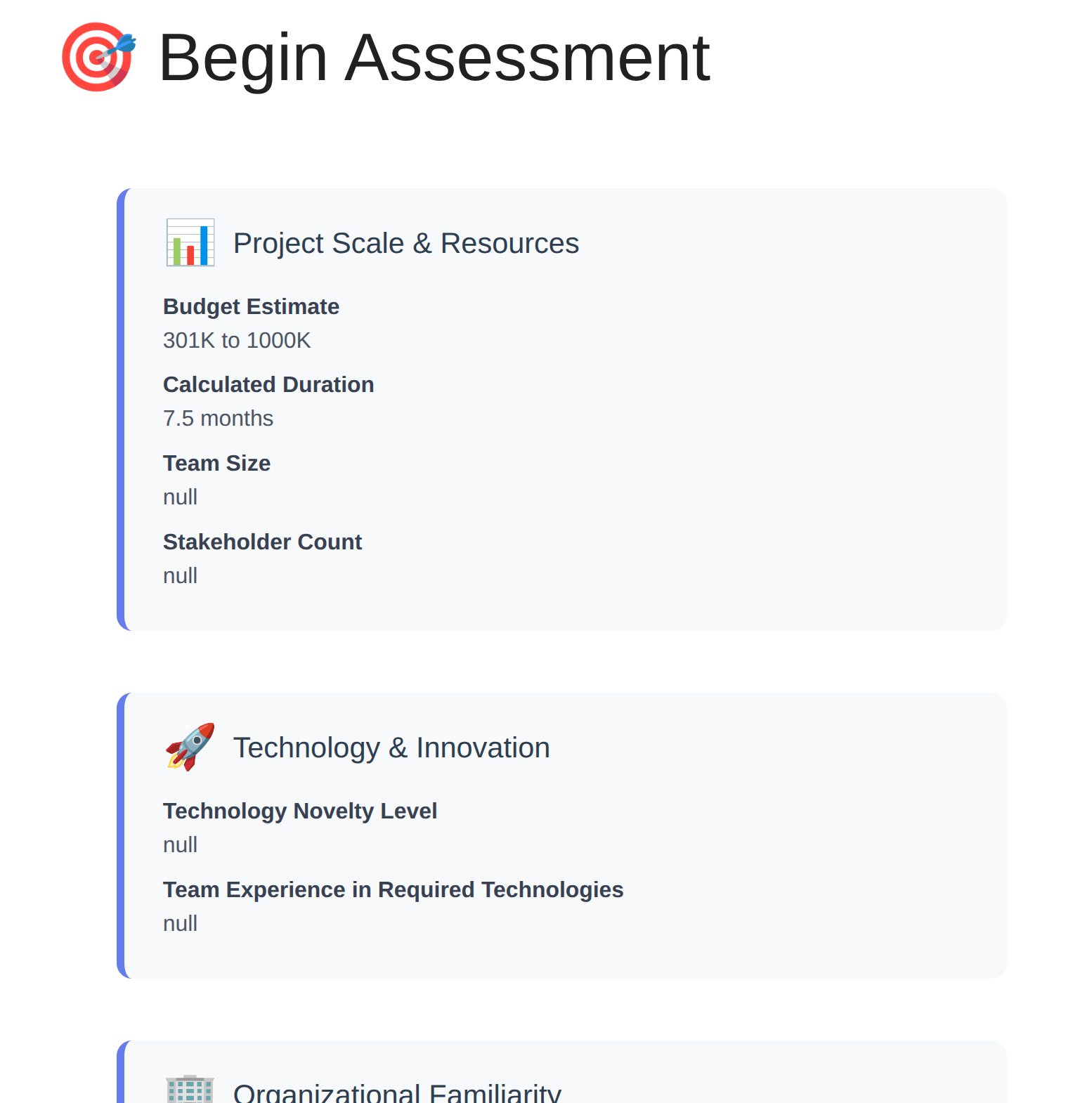 Objective Project Feasibility Assessment