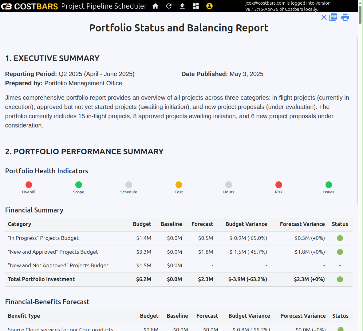 Portfolio Detail & Investment Balancing Report