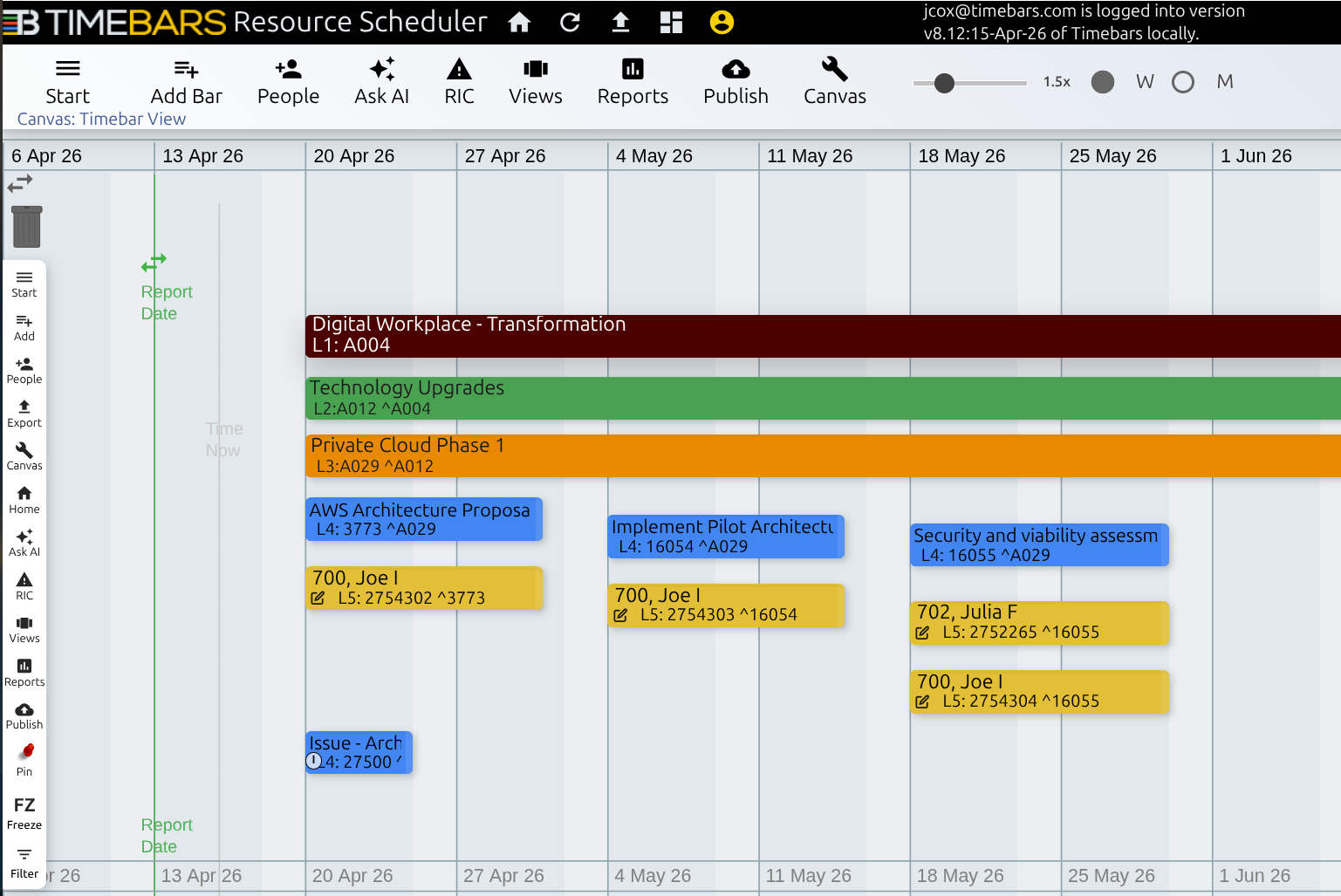 Timebars Resource Scheduler